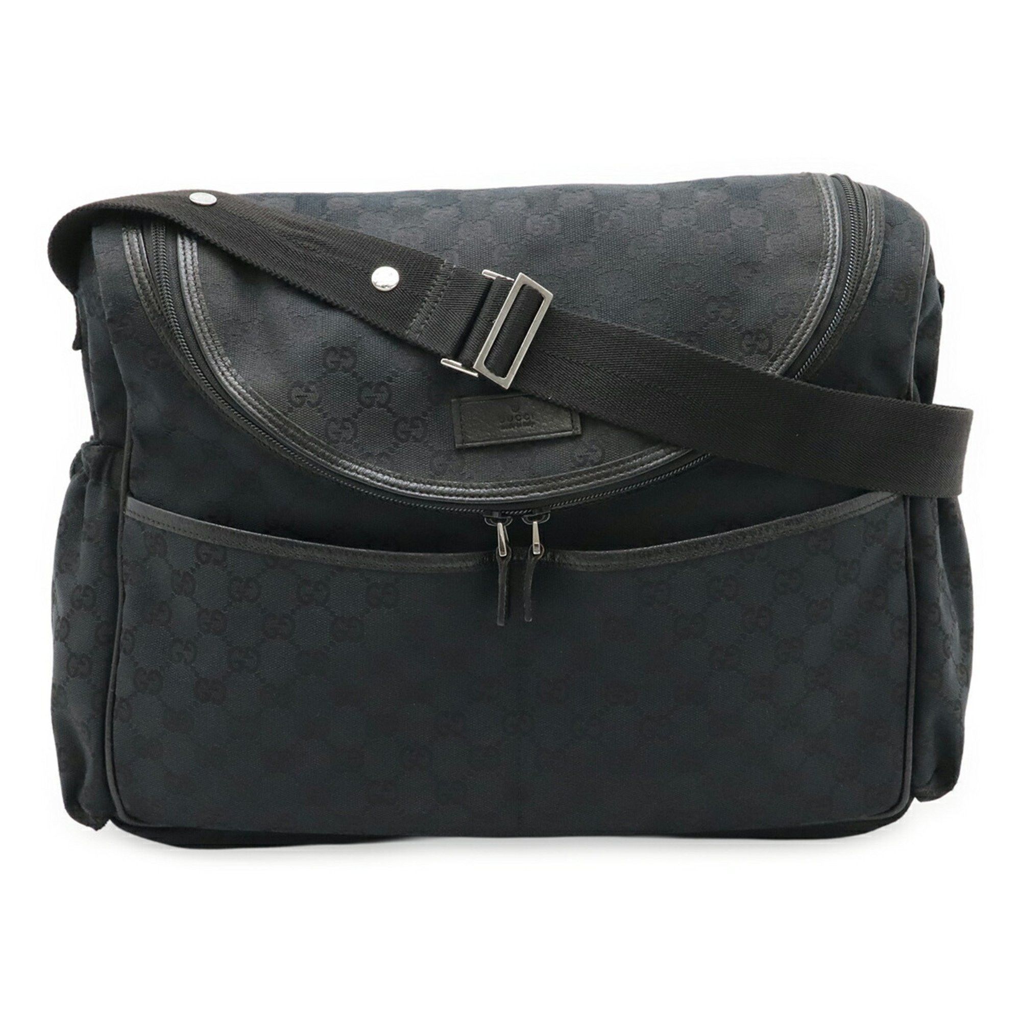 Gucci GUCCI GG Canvas Mother's Bag Shoulder Leather Black 123326 Size ONE SIZE - 2 Thumbnail