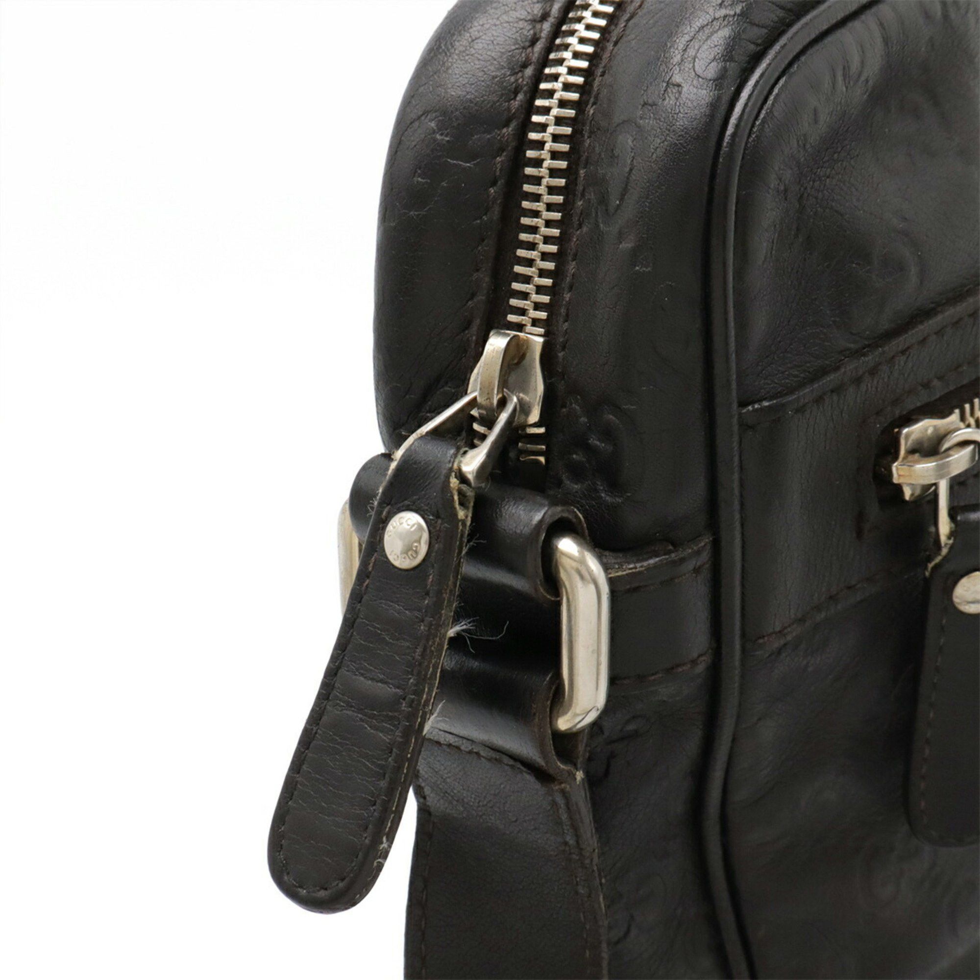 Gucci GUCCI Diamante Shoulder Bag in Black Leather 201448 Size ONE SIZE - 5 Thumbnail