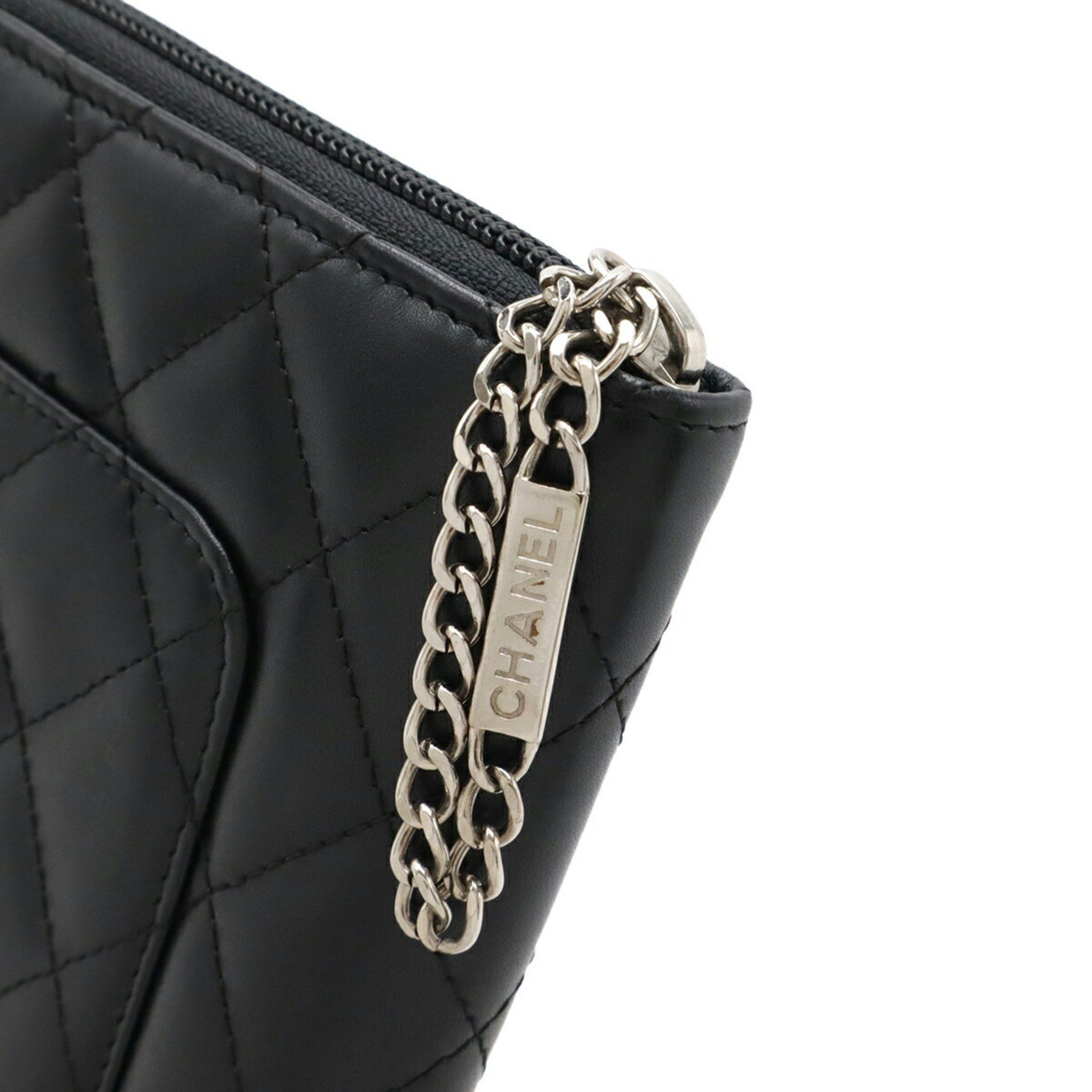 Chanel CHANEL Cambon Line Coco Mark Round Long Wallet with Organizer, Leather, Black, White, and Pink, 8660 Size ONE SIZE - 5 Thumbnail