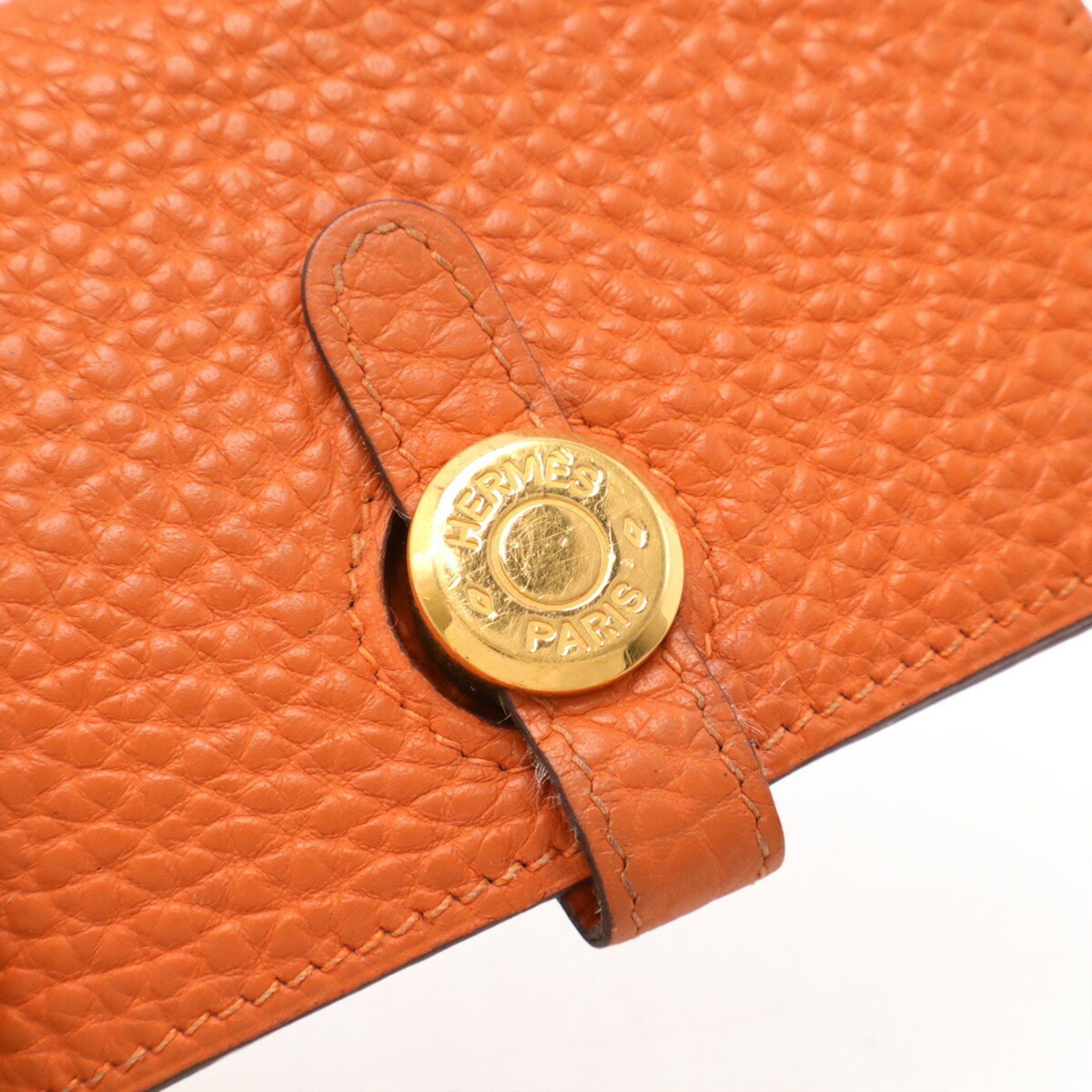 Hermes HERMES Dogon Key Case, Coin Purse, Card Togo Leather, Orange, H Stamp Size ONE SIZE - 5 Thumbnail