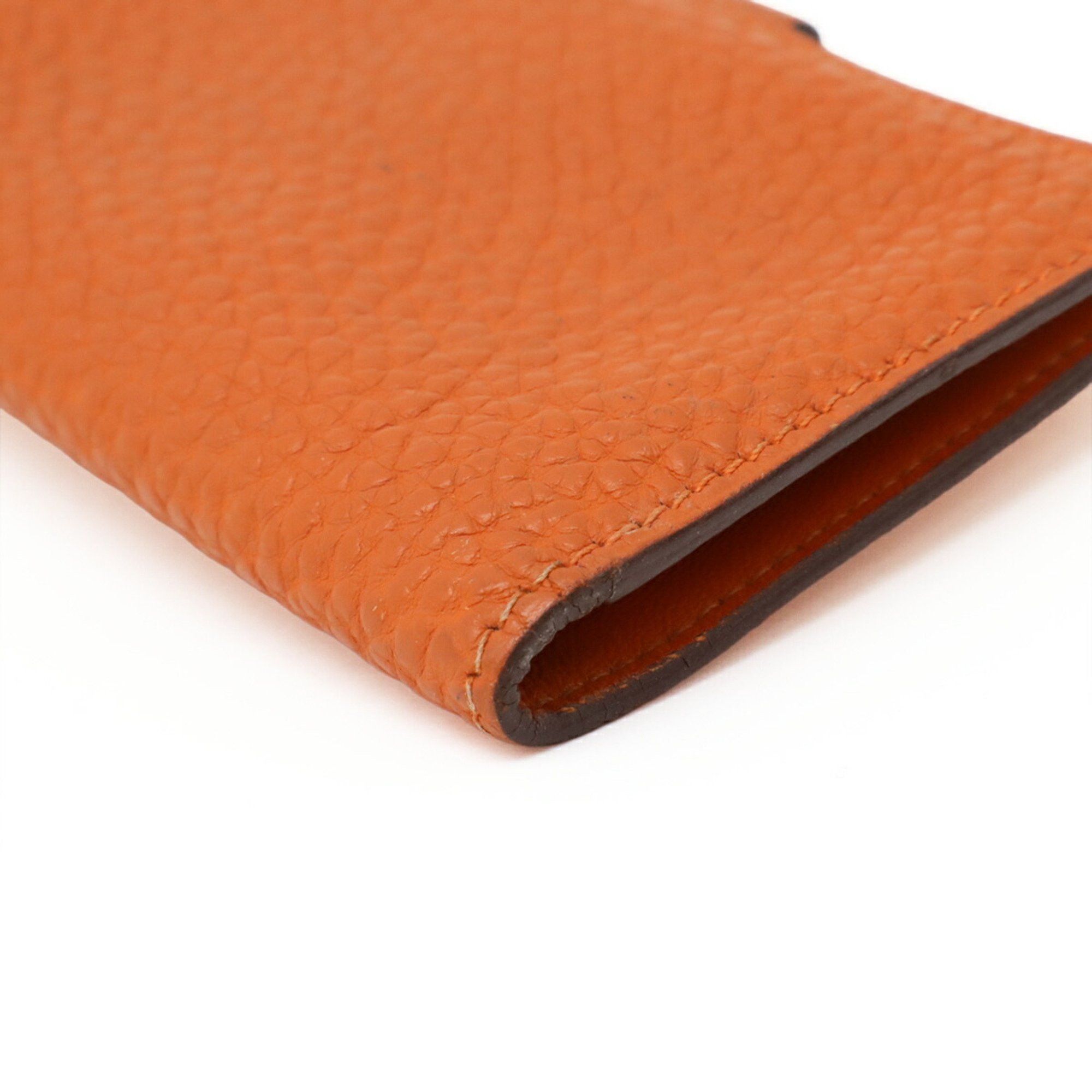 Hermes HERMES Dogon Key Case, Coin Purse, Card Togo Leather, Orange, H Stamp Size ONE SIZE - 4 Thumbnail