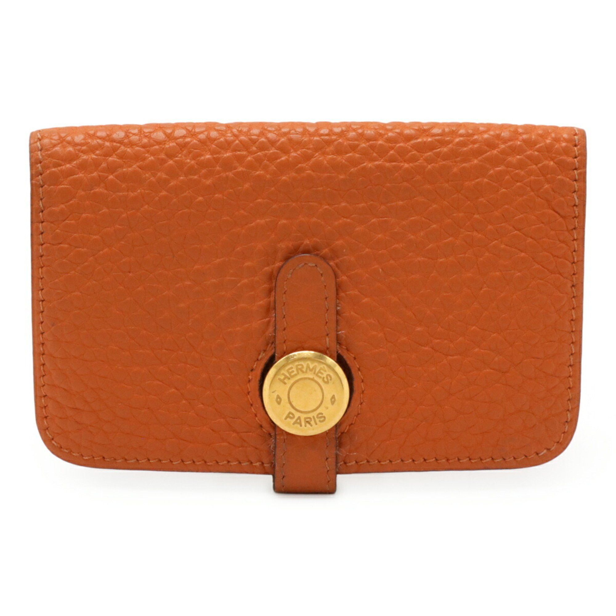 Hermes HERMES Dogon Key Case, Coin Purse, Card Togo Leather, Orange, H Stamp Size ONE SIZE - 2 Thumbnail