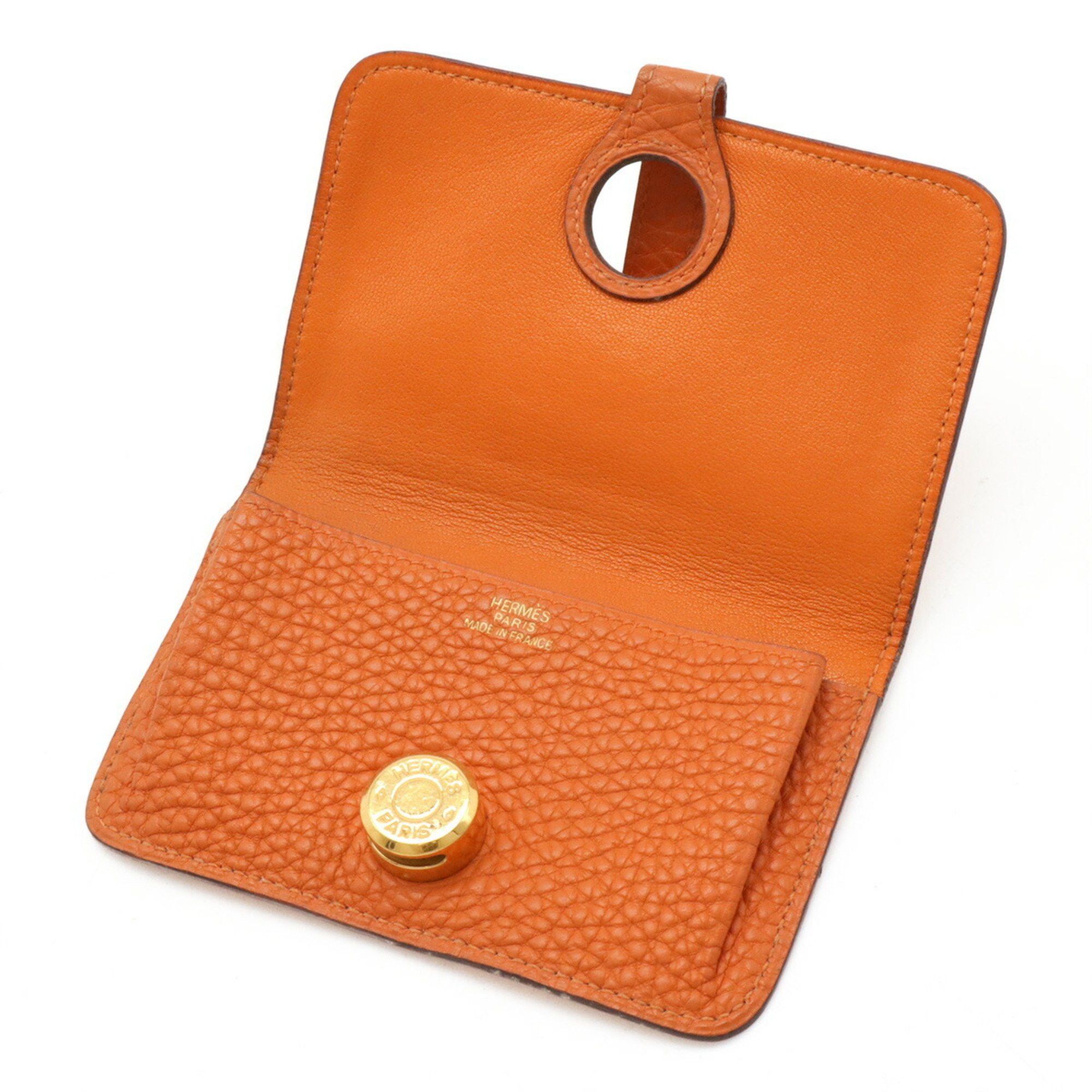 Hermes HERMES Dogon Key Case, Coin Purse, Card Togo Leather, Orange, H Stamp Size ONE SIZE - 6 Thumbnail