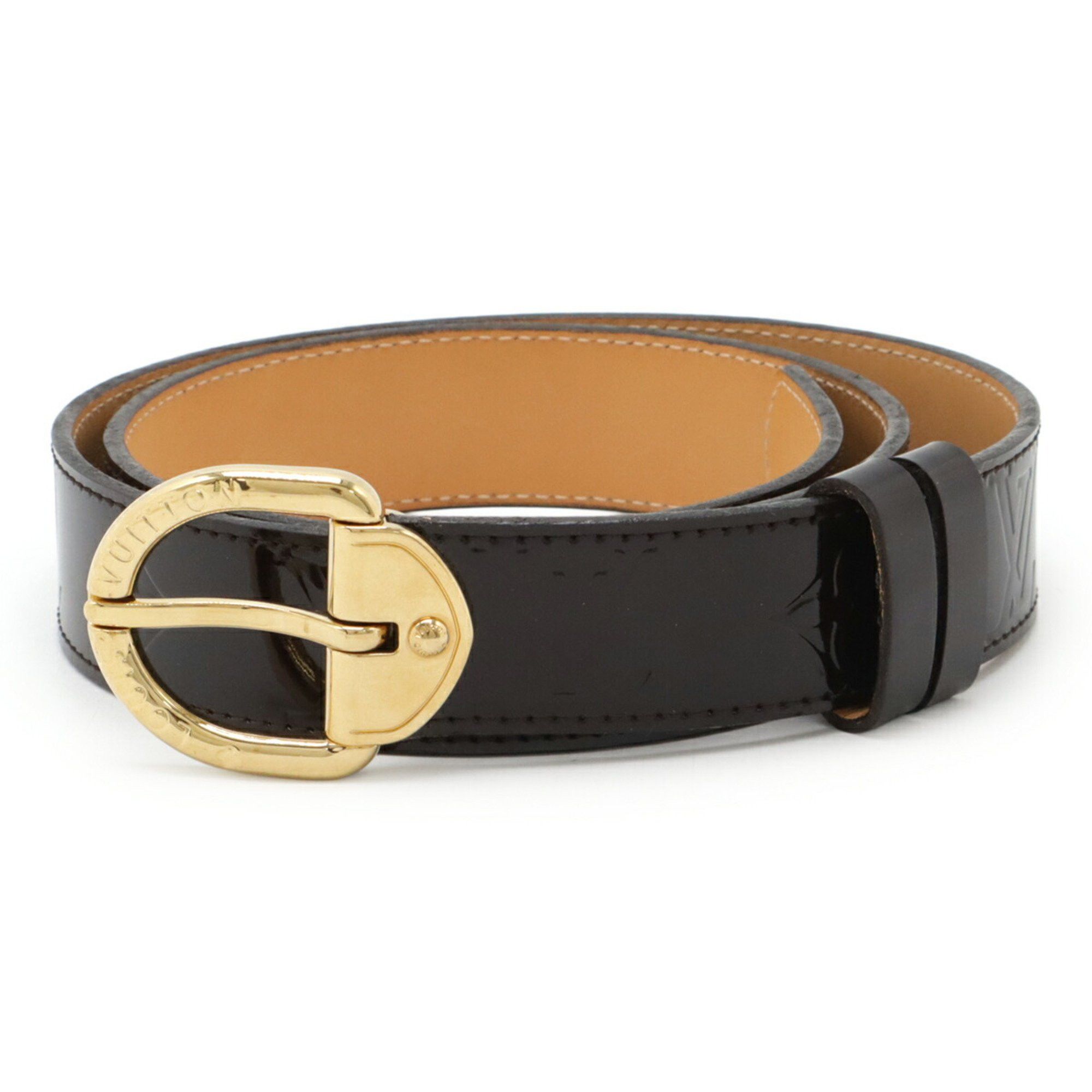 Louis Vuitton LOUIS VUITTON Monogram Vernis Santur Belt in Enamel Amaranth #80 M6979W Size ONE SIZE - 2 Thumbnail