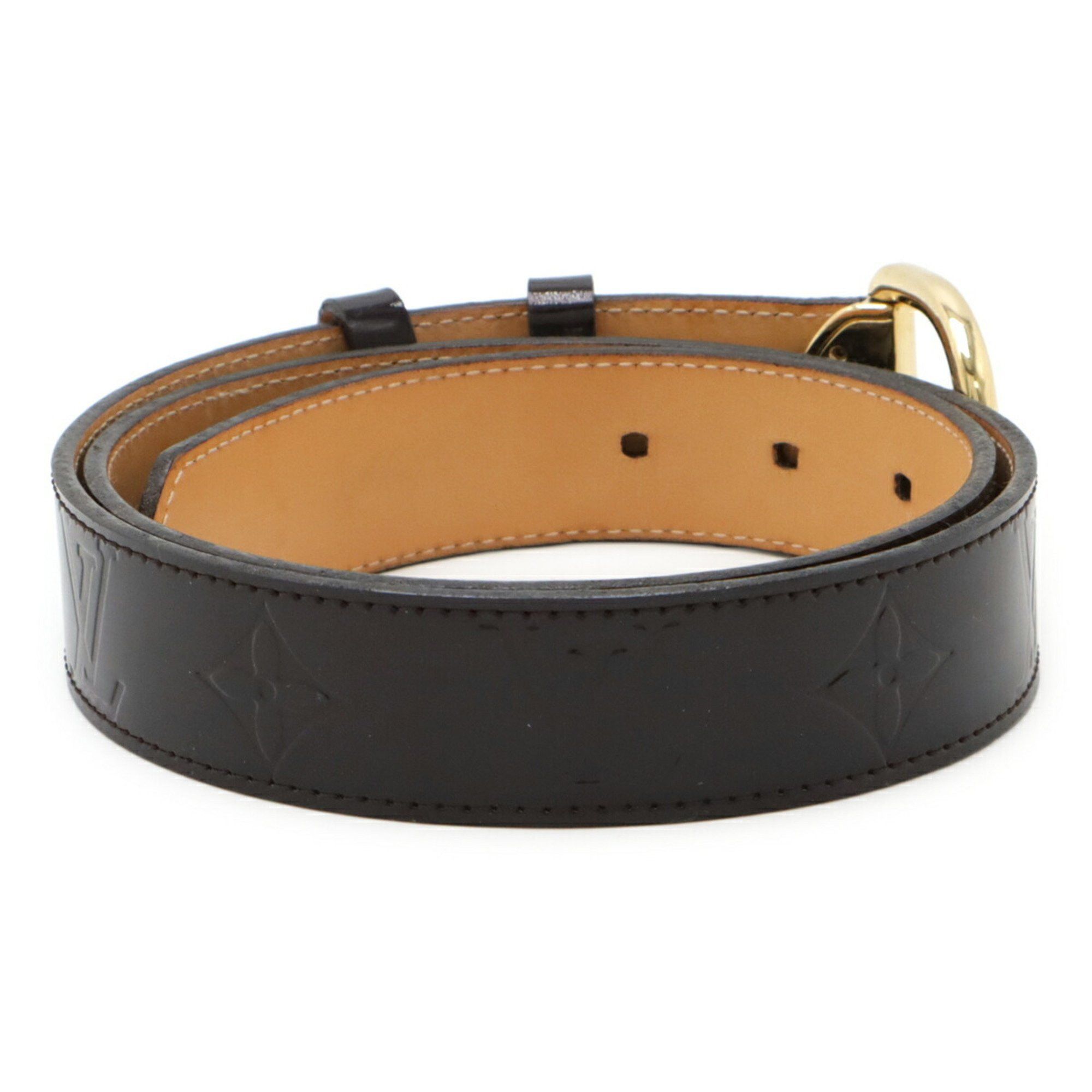 Louis Vuitton LOUIS VUITTON Monogram Vernis Santur Belt in Enamel Amaranth #80 M6979W Size ONE SIZE - 3 Thumbnail
