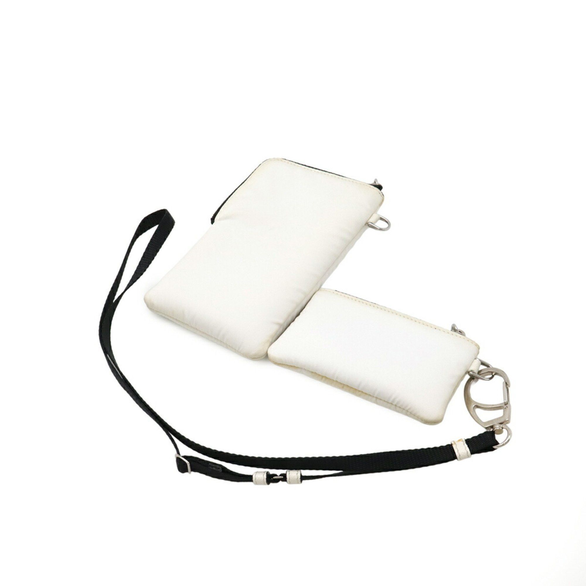 Prada Prada Smartphone Case Shoulder Bag Pouch with Neck Strap, Nylon, White, 2TT091 Size ONE SIZE - 3 Thumbnail
