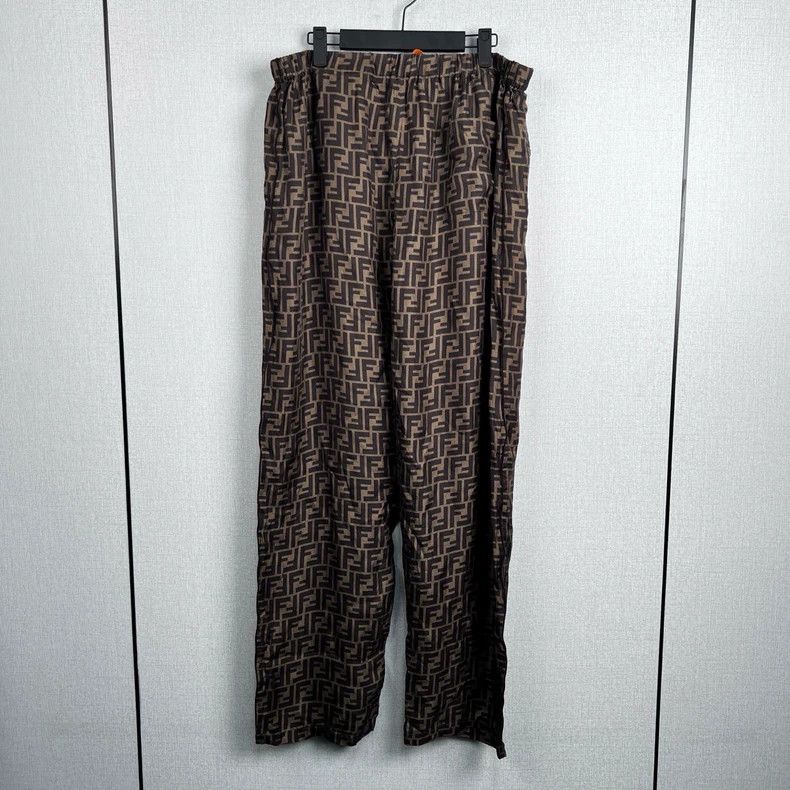 Fendi fendi silk patterned long pants Size US 44 / EU 60 - 2 Thumbnail