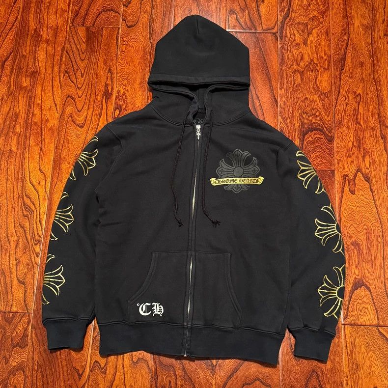 Chrome Hearts Chrome Hearts Black Gold Zip Hoodie Size US L / EU 52-54 / 3 - 2 Thumbnail