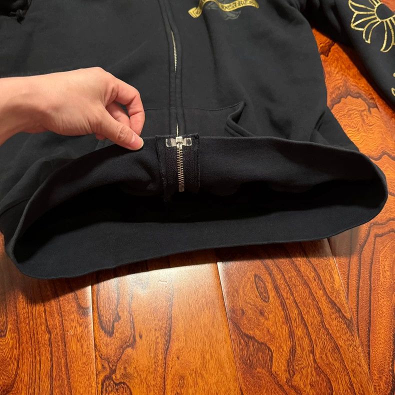 Chrome Hearts Chrome Hearts Black Gold Zip Hoodie Size US L / EU 52-54 / 3 - 8 Thumbnail