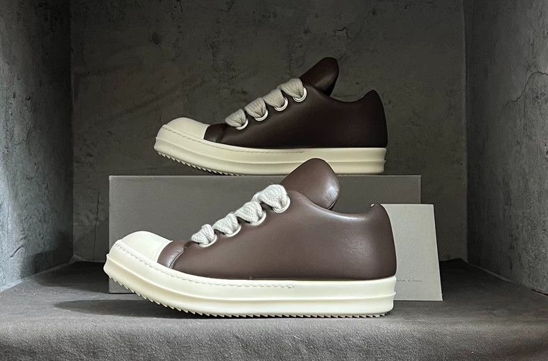Rick Owens rickowens 23fw chocolate low-top sneakers Size US 11 / EU 44 - 4 Thumbnail
