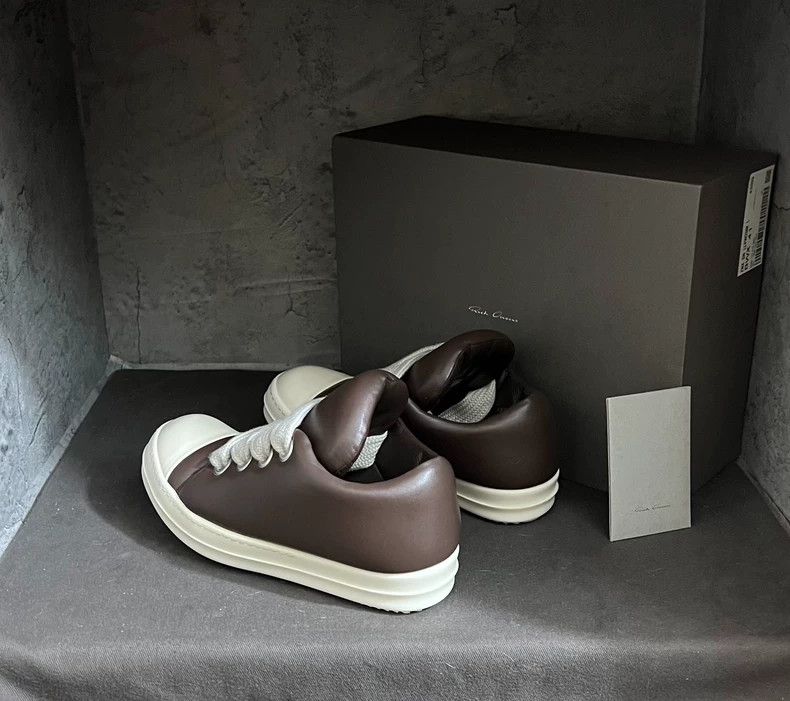 Rick Owens rickowens 23fw chocolate low-top sneakers Size US 11 / EU 44 - 3 Thumbnail