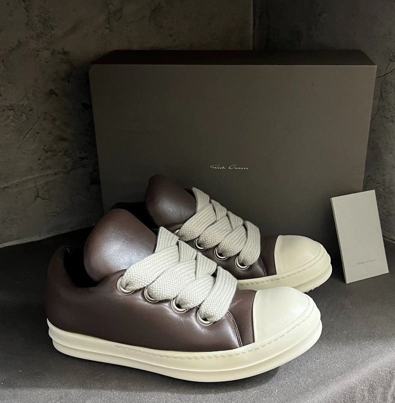Rick Owens rickowens 23fw chocolate low-top sneakers Size US 11 / EU 44 - 2 Thumbnail
