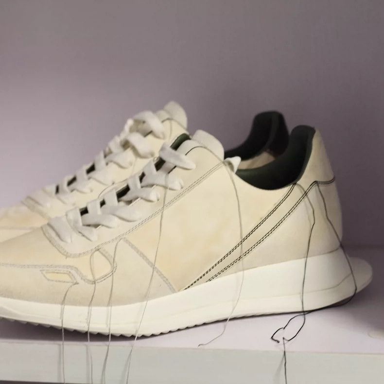 Rick Owens rickowens low top fringe sneakers Size US 15 / EU 48 - 4 Thumbnail