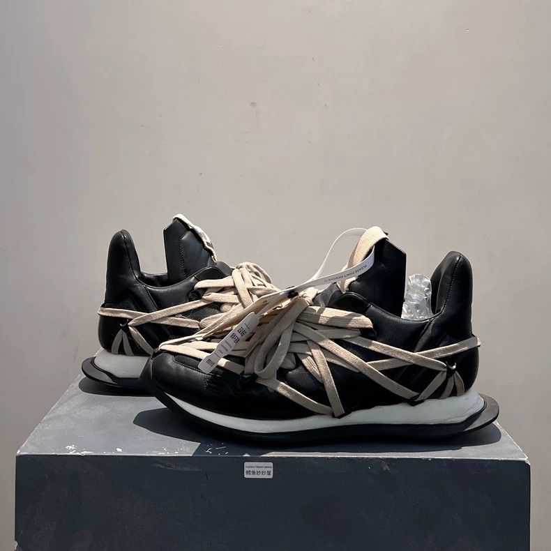 Rick Owens rickowens low top runner sneakers Size US 10 / EU 43 - 3 Thumbnail