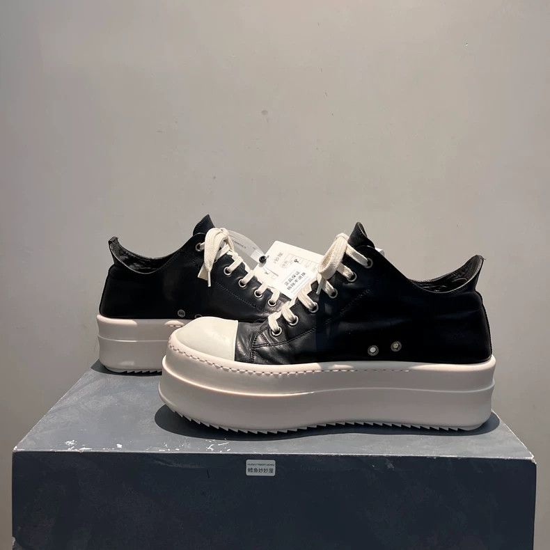 Rick Owens rickowens thick - soled cowhide Converse - style casual shoes Size US 15 / EU 48 - 4 Thumbnail