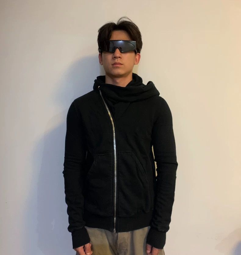 Rick Owens rickowens black hooded zip-up Size US M / EU 48-50 / 2 - 6 Thumbnail