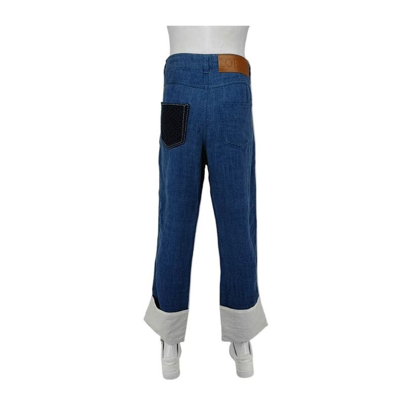 Loewe Loewe Blue Men's Denim Pants with Patches 0089 Size US 44 / EU 60 - 2 Thumbnail