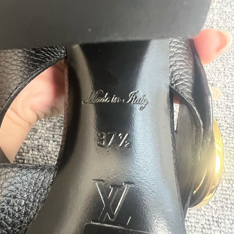 Louis Vuitton Louis Vuitton Black Strappy High Heel Sandals 0079 Size US 7 / IT 37 - 5 Thumbnail