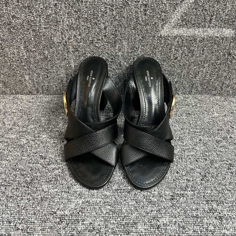 Louis Vuitton Louis Vuitton Black Strappy High Heel Sandals 0079 Size US 7 / IT 37 - 2 Thumbnail