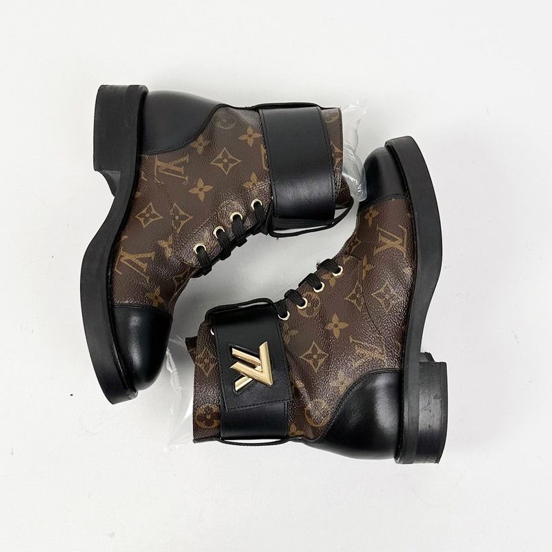 Louis Vuitton Louis Vuitton Canvas Short Martin Boots for Women 0079 Size US 5 / IT 35 - 4 Thumbnail