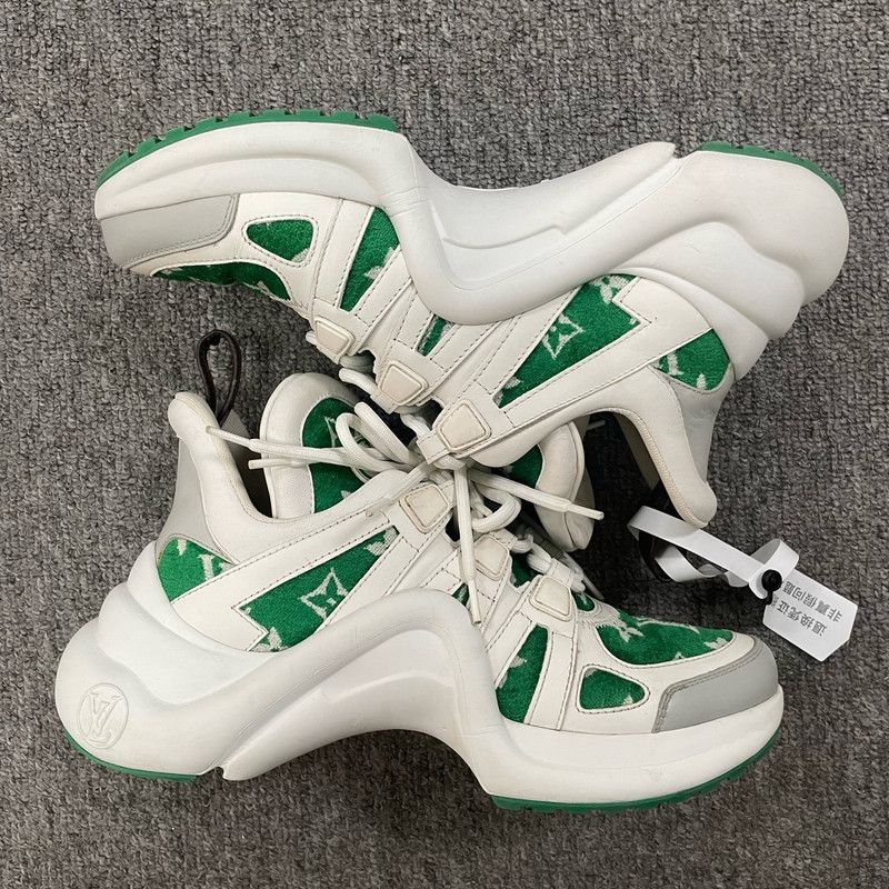 Louis Vuitton Louis Vuitton Archlight Sneakers in Green and White 0079 Size US 6 / IT 36 - 7 Thumbnail