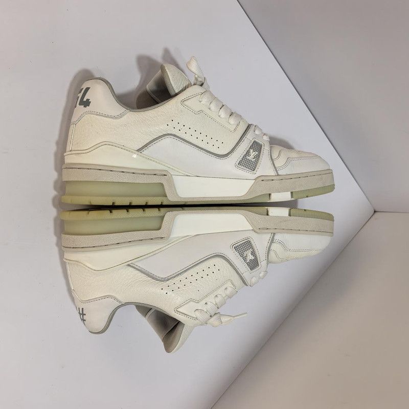 Louis Vuitton Louis Vuitton White Leather Low-Top Sneakers 0079 Size US 10 / IT 40 - 4 Thumbnail