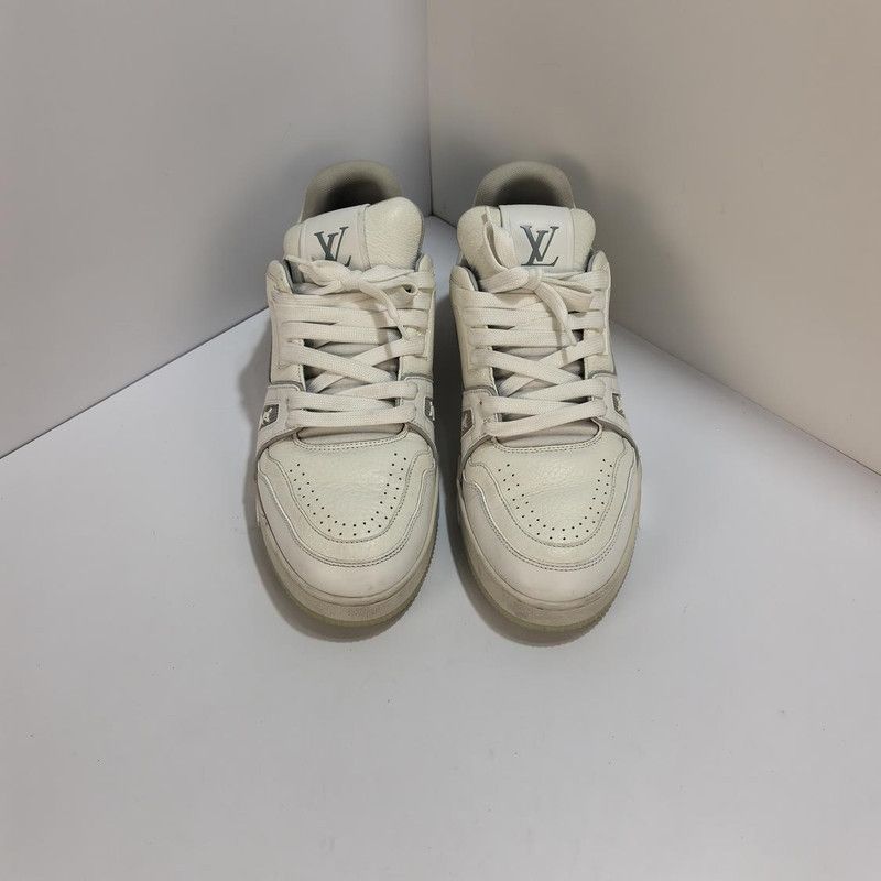 Louis Vuitton Louis Vuitton White Leather Low-Top Sneakers 0079 Size US 10 / IT 40 - 2 Thumbnail