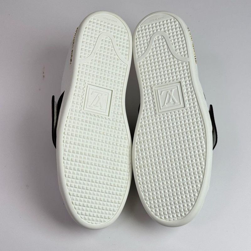 Louis Vuitton Louis Vuitton White Frontrow Leather Flat Sneakers 0079 Size US 6 / IT 36 - 9 Thumbnail