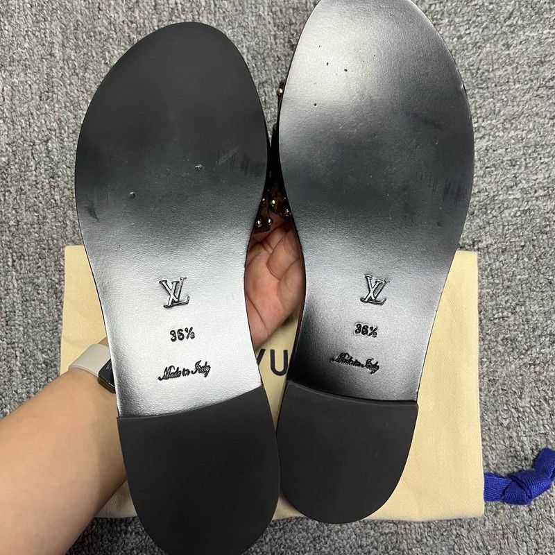 Louis Vuitton Louis Vuitton Lock It Brown Slide Sandals 0079 Size US 6 / IT 36 - 4 Thumbnail
