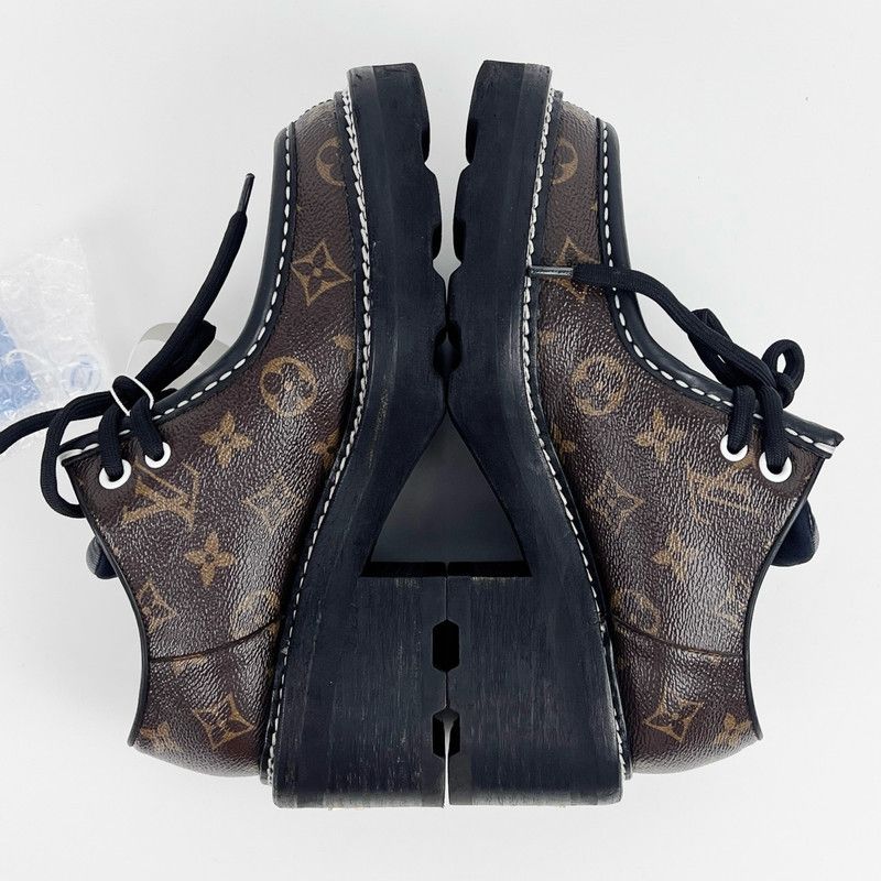Louis Vuitton Louis Vuitton Beaubourg Monogram Platform Shoes 0079 Size US 6 / IT 36 - 4 Thumbnail