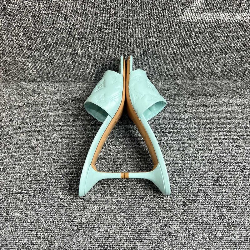 Louis Vuitton Louis Vuitton Stylish Aqua High Heel Slide Sandals 0079 Size US 6 / IT 36 - 6 Thumbnail