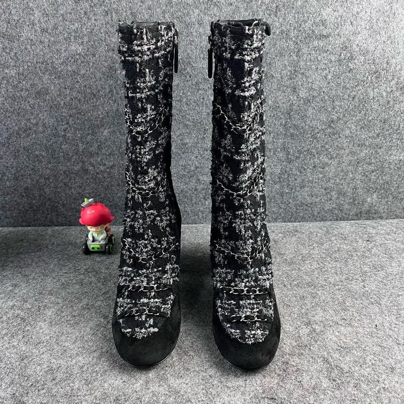 Louis Vuitton Louis Vuitton Woven Chain High Boots for Women 0079 Size US 6 / IT 36 - 4 Thumbnail