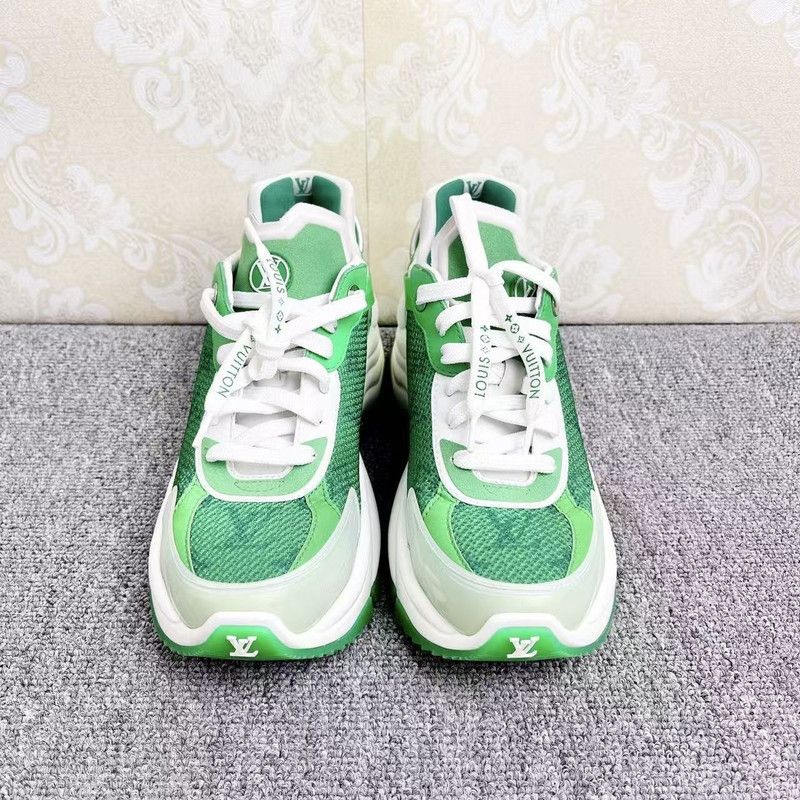 Louis Vuitton Louis Vuitton Run 55 Green White Sneakers 0079 Size US 7 / IT 37 - 3 Thumbnail