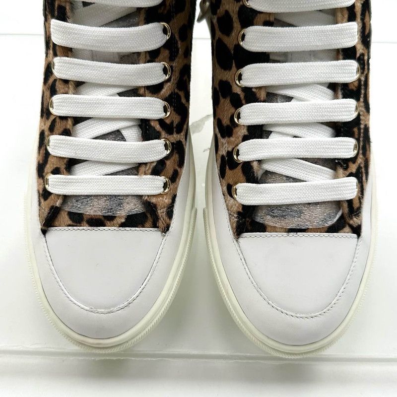 Louis Vuitton Louis Vuitton Stellar High-Top Sneakers with Leopard Print 0079 Size US 5 / EU 37 - 8 Thumbnail