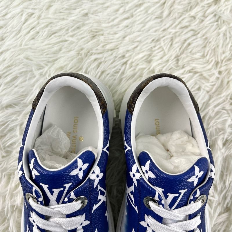 Louis Vuitton Louis Vuitton Blue Time Out Sneakers for Women 0079 Size US 5 / IT 35 - 6 Thumbnail