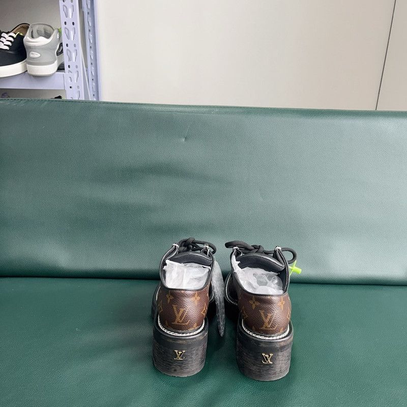 Louis Vuitton Louis Vuitton Beaubourg Monogram Brown Platform Shoes 0079 Size US 6 / IT 36 - 3 Thumbnail