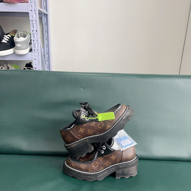 Louis Vuitton Louis Vuitton Beaubourg Monogram Brown Platform Shoes 0079 Size US 6 / IT 36 - 6 Thumbnail