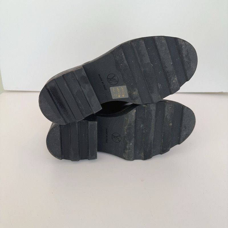 Louis Vuitton Louis Vuitton Black Beaubourg Fashion Lace-Up Shoes 0079 Size US 7 / IT 37 - 4 Thumbnail