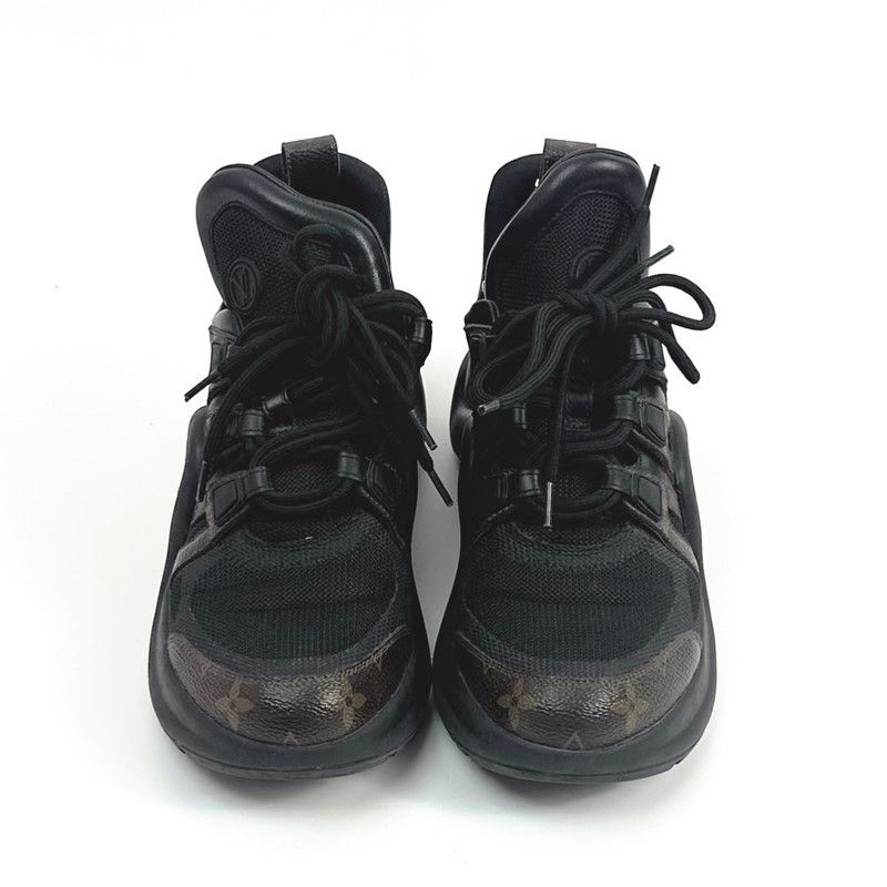 Louis Vuitton Louis Vuitton Black Archlight Sneakers for Women 0079 Size US 7 / IT 37 - 2 Thumbnail