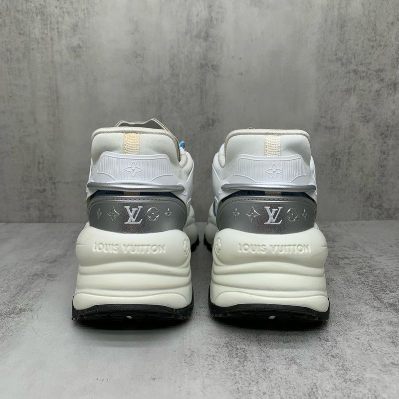Louis Vuitton Louis Vuitton Run 55 Blue and White Sneakers 0079 Size US 4 / IT 34 - 5 Thumbnail