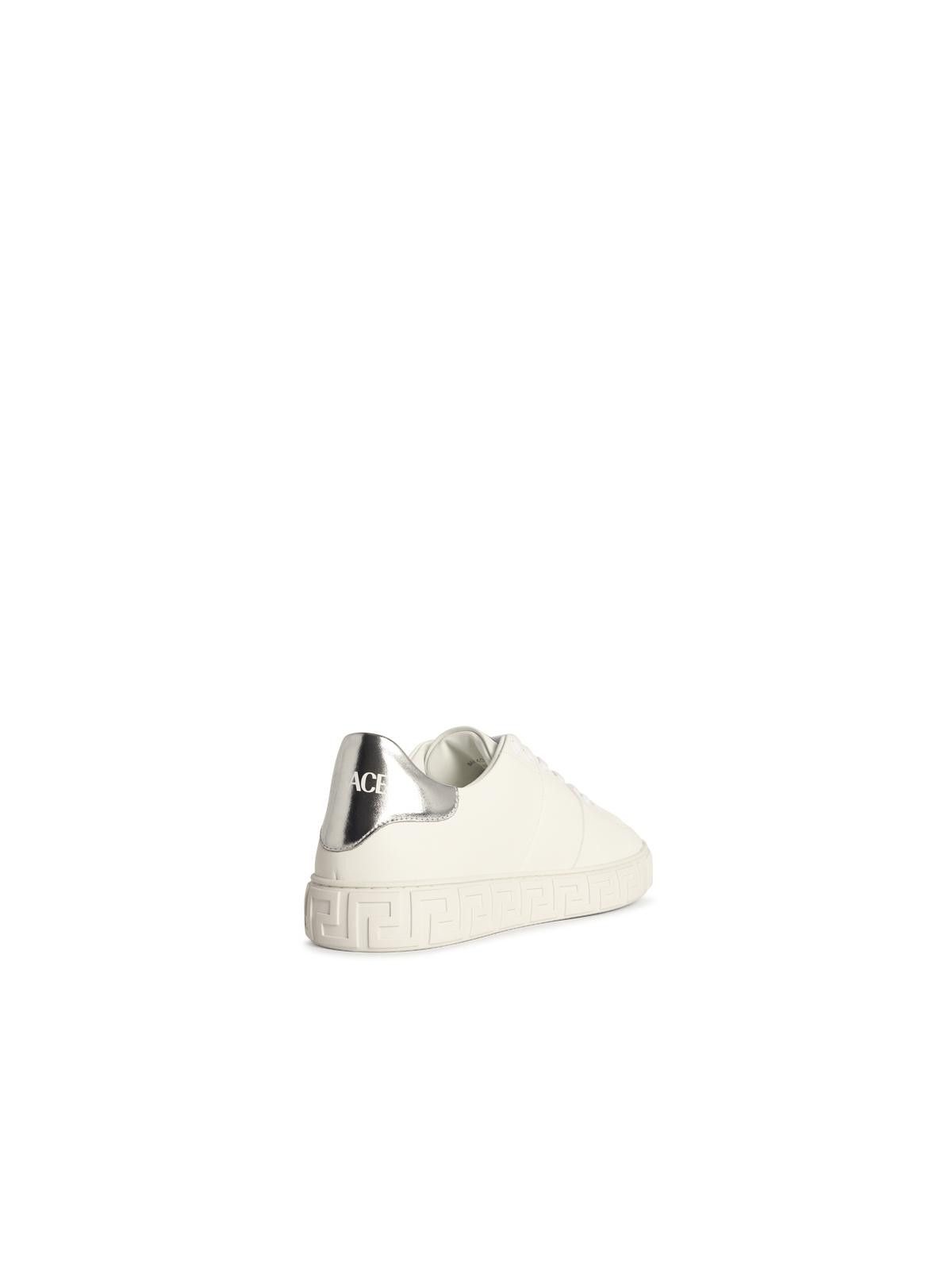 Versace VERSACE 'Free Bio' White Faux Leather Sneakers Size US 12 / EU 45 - 3 Thumbnail
