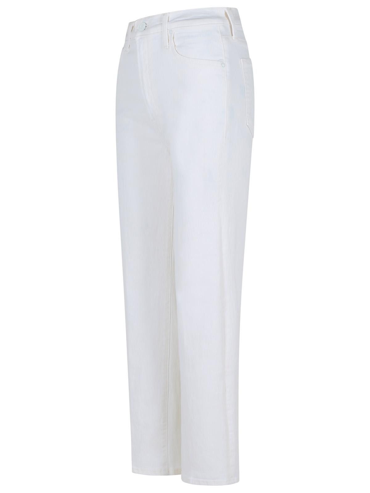 MOTHER MOTHER 'The Rambler Zip Ankle' White Cotton Jeans Size 30" / US 8 / IT 44 - 2 Thumbnail