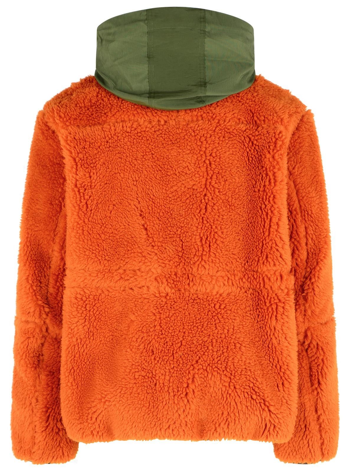Sacai SACAI 'Sherling' Orange Wool Blend Jacket Size US L / EU 52-54 / 3 - 3 Thumbnail