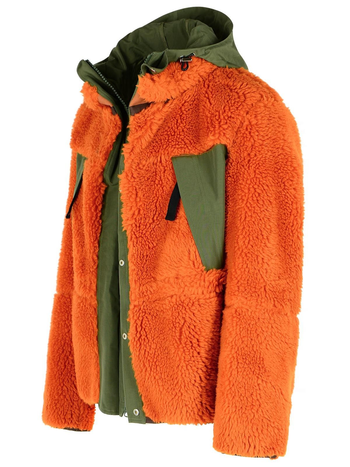 Sacai SACAI 'Sherling' Orange Wool Blend Jacket Size US L / EU 52-54 / 3 - 2 Thumbnail