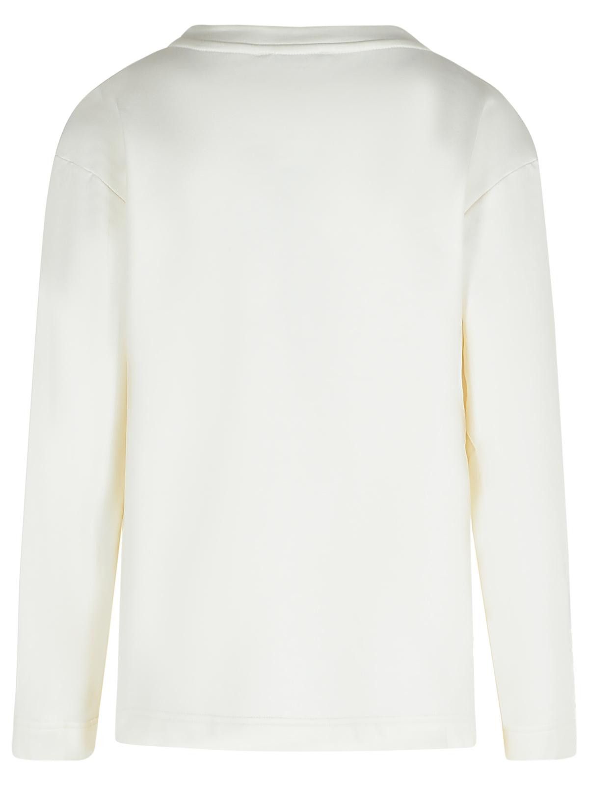 Max Mara MAX MARA 'Berma' Sweatshirt In White Silk And Cotton Size XS / US 0-2 / IT 36-38 - 3 Thumbnail