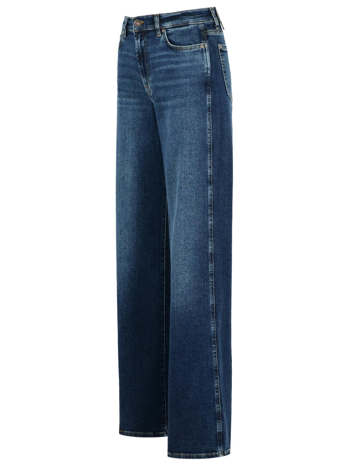 7 For All Mankind 7 FOR ALL MANKIND Navy Cotton Blend Fight Jeans Size 32" / US 10 / IT 46 - 2 Thumbnail