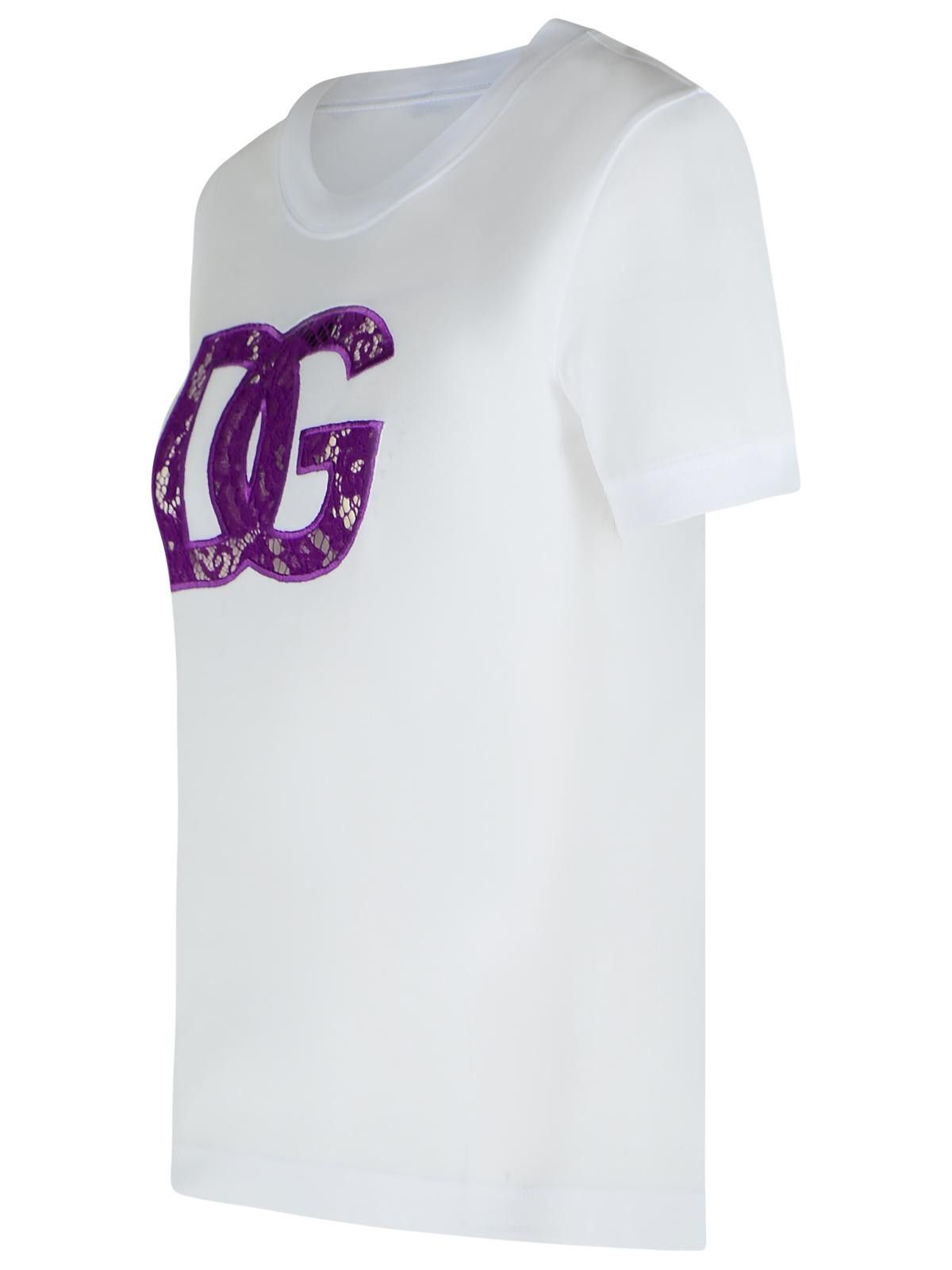 Dolce & Gabbana DOLCE & GABBANA White Cotton T-Shirt Size S / US 4 / IT 40 - 2 Thumbnail