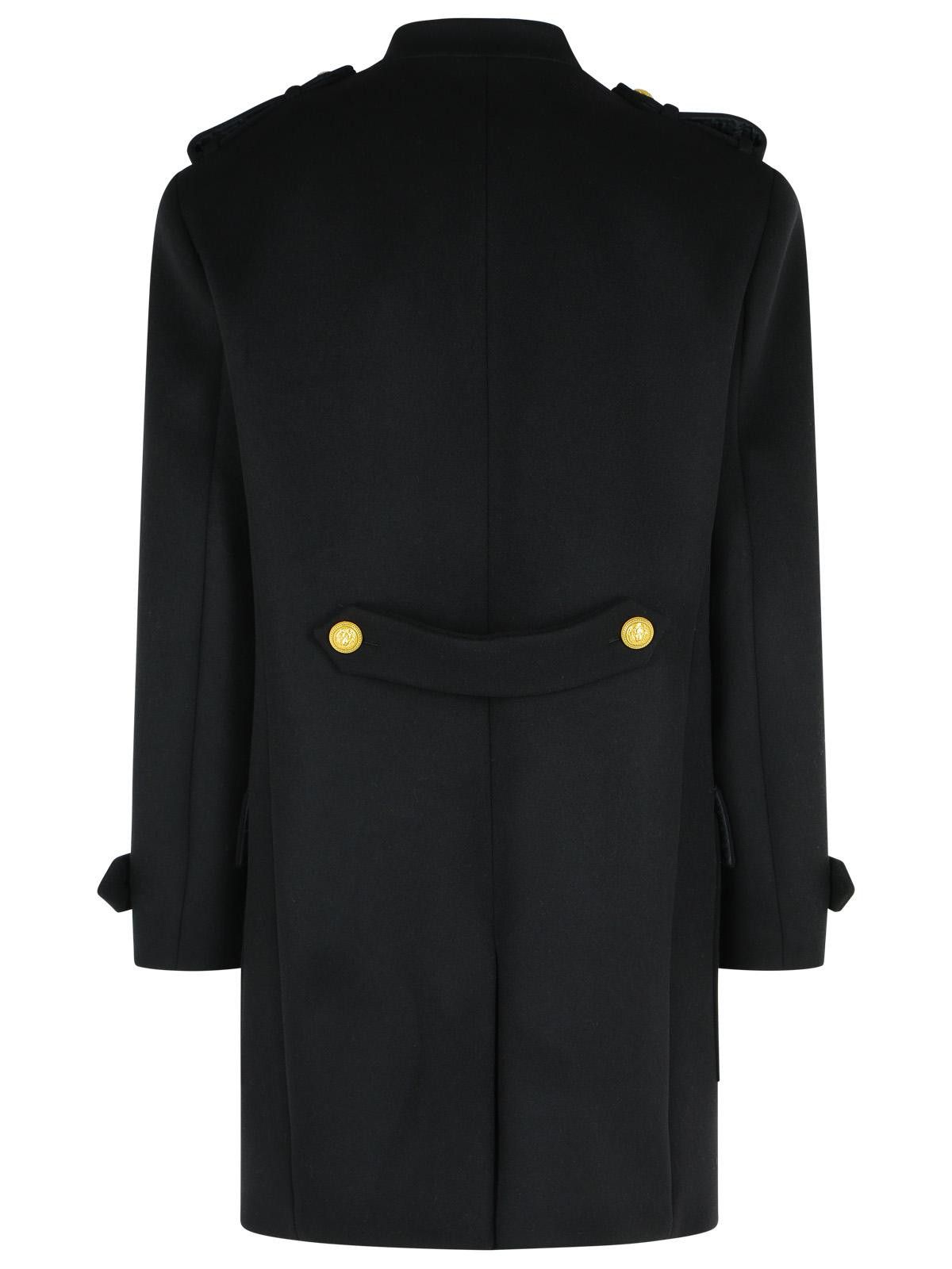Balmain BALMAIN Black Wool And Cashmere Coat Size US L / EU 52-54 / 3 - 3 Thumbnail