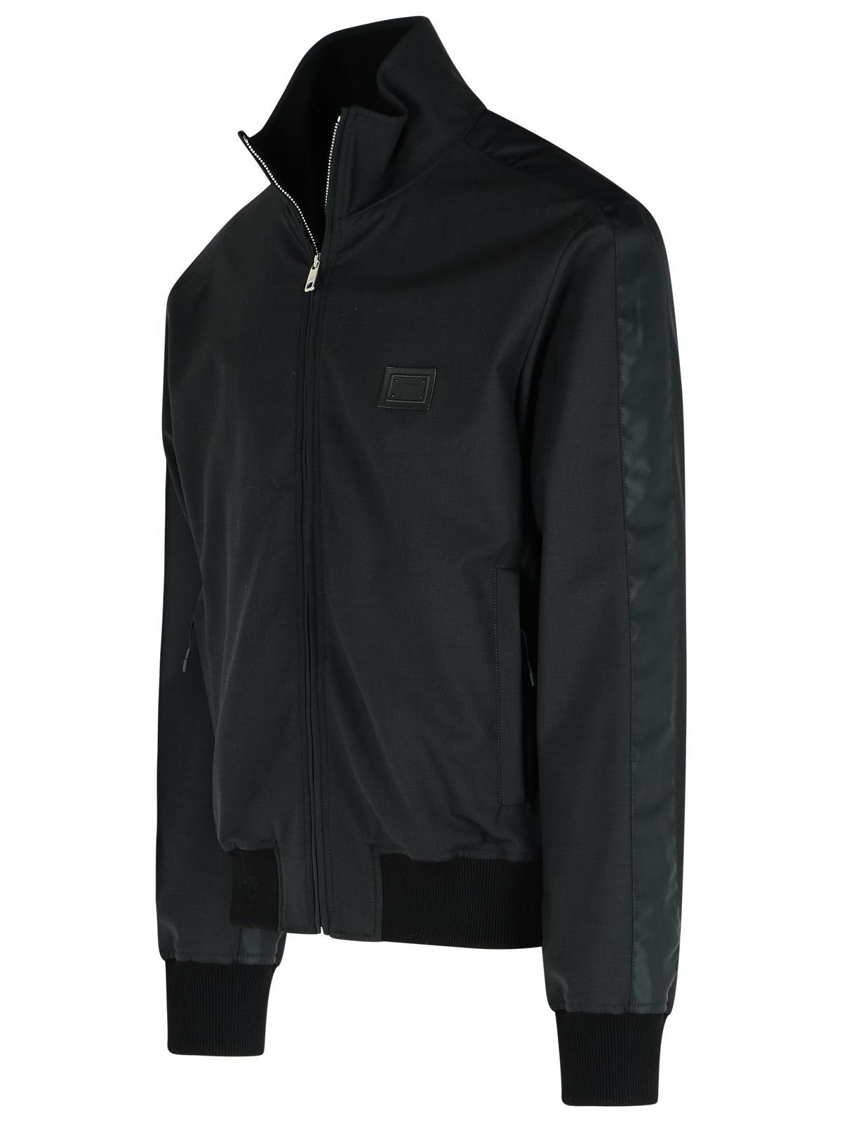Dolce & Gabbana DOLCE & GABBANA Black Wool Blend Jacket Size US XL / EU 56 / 4 - 2 Thumbnail
