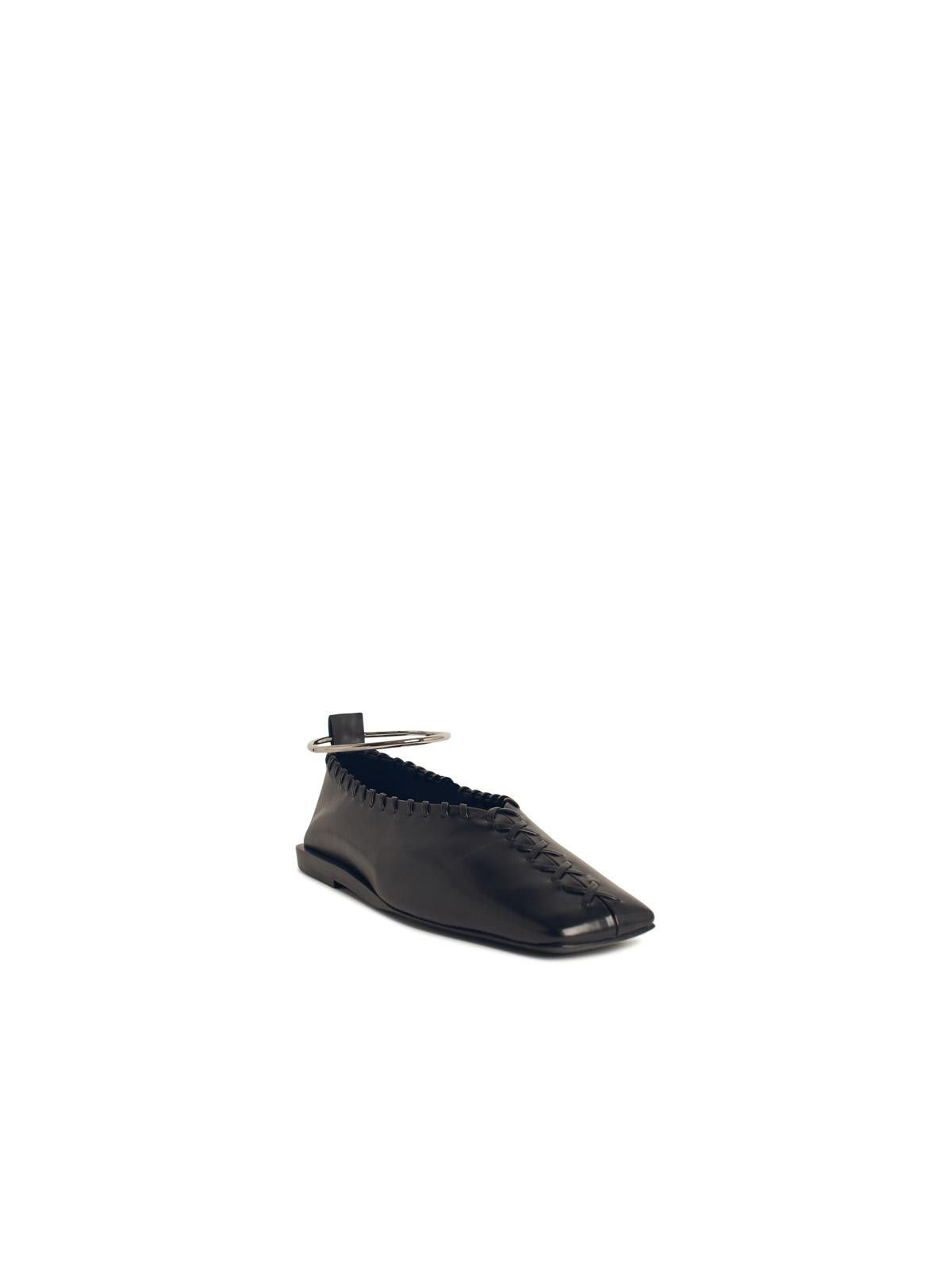 Jil Sander JIL SANDER Black Leather Ballet Flats Size US 10 / IT 40 - 2 Thumbnail